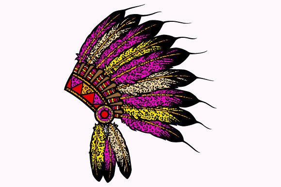 American Headdress Sublimation PNG File Graphics and Print Templates
