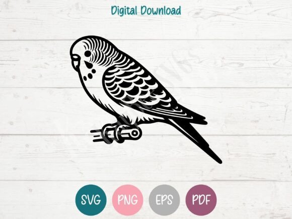 Budgie Parakeet Bird SVG: Graphics & Crafts for Branding