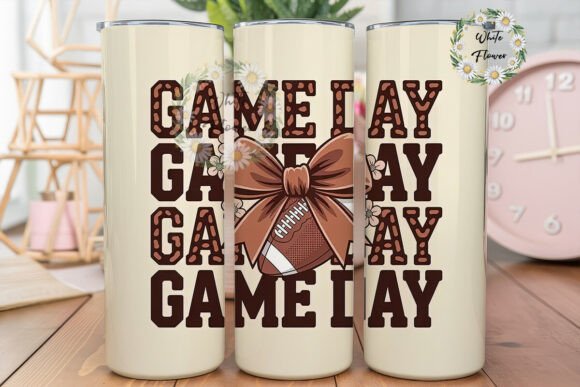 Game Day Football Bow 20oz Tumbler