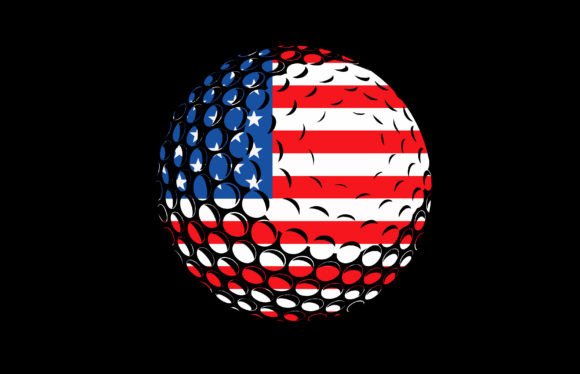 Golf with USA Flag Design Graphics & Print Templates Review