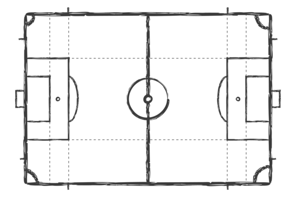 Soccer Field Line Icon: Football Graphics & Illustrations