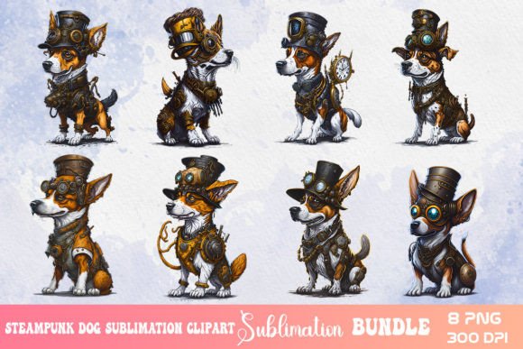 Steampunk Dog Clipart: Graphics & Illustrations Review