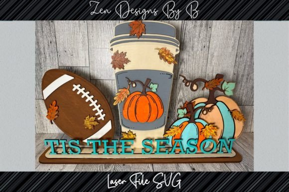 Tis the Season Latte Football Laser SVG: Autumn Amp Laser Cutting